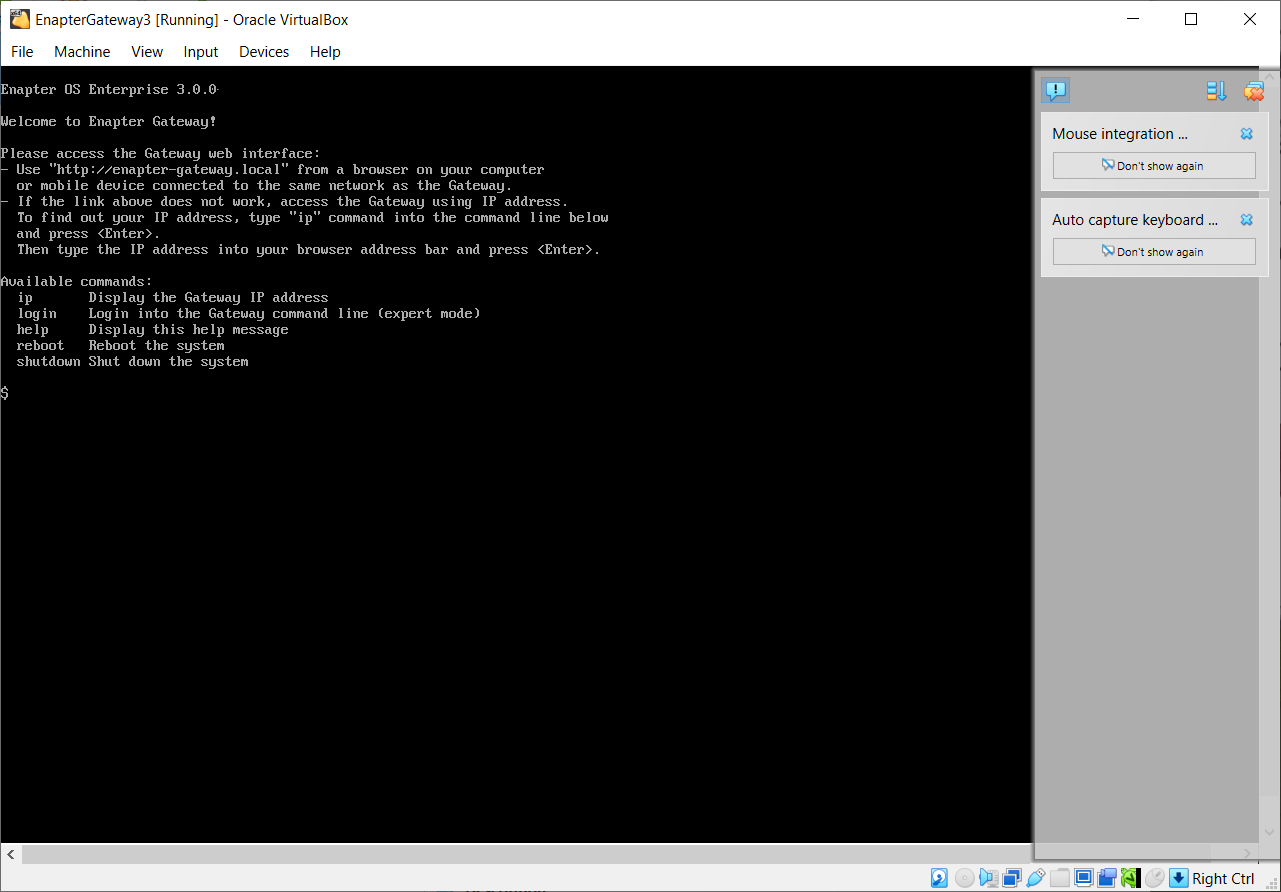 Enapter Gateway Running