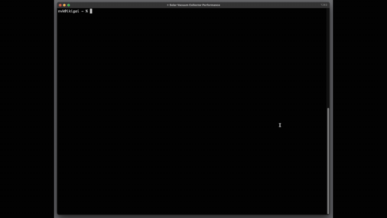 Solar Vacuum Collector Performance